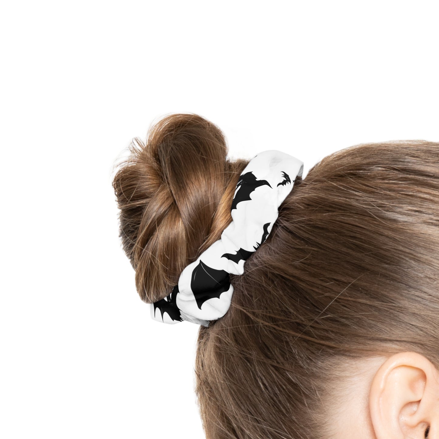 Black & White Bats Scrunchie