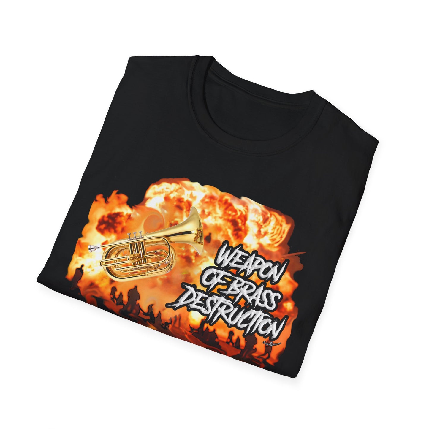 Baritone T-Shirt — "Weapon of Brass Destruction" Marching Band Tee (CVHS Brass)