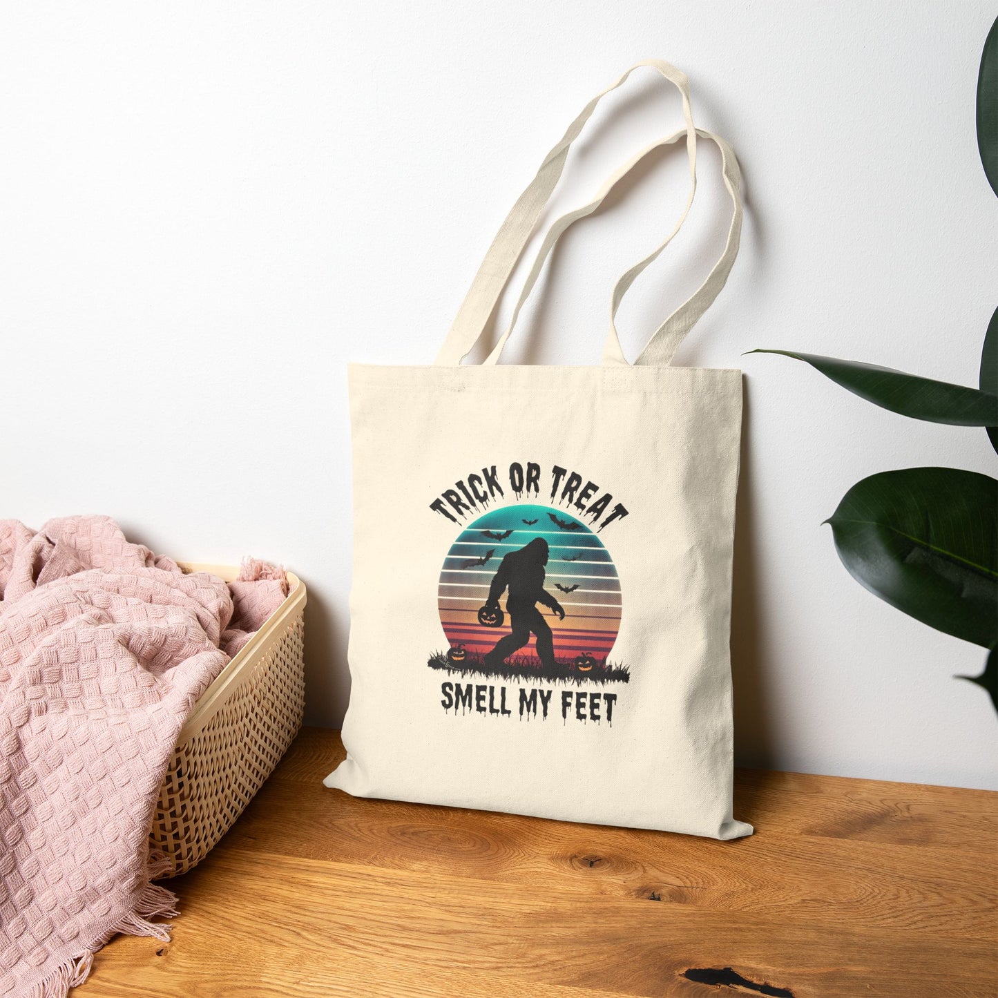 Halloween-Themed Canvas Tote Bag