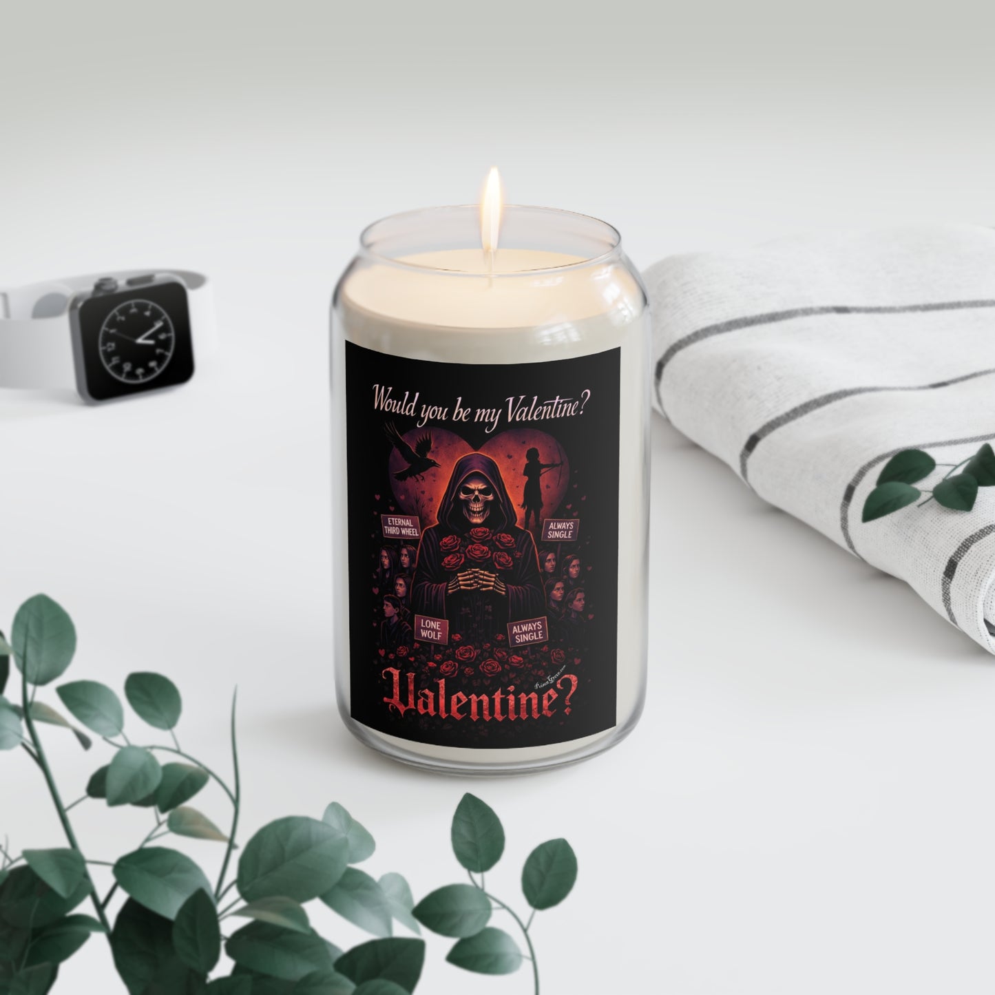 Valentine? Gothic Grim Reaper Scented Soy Candle — 13.75oz