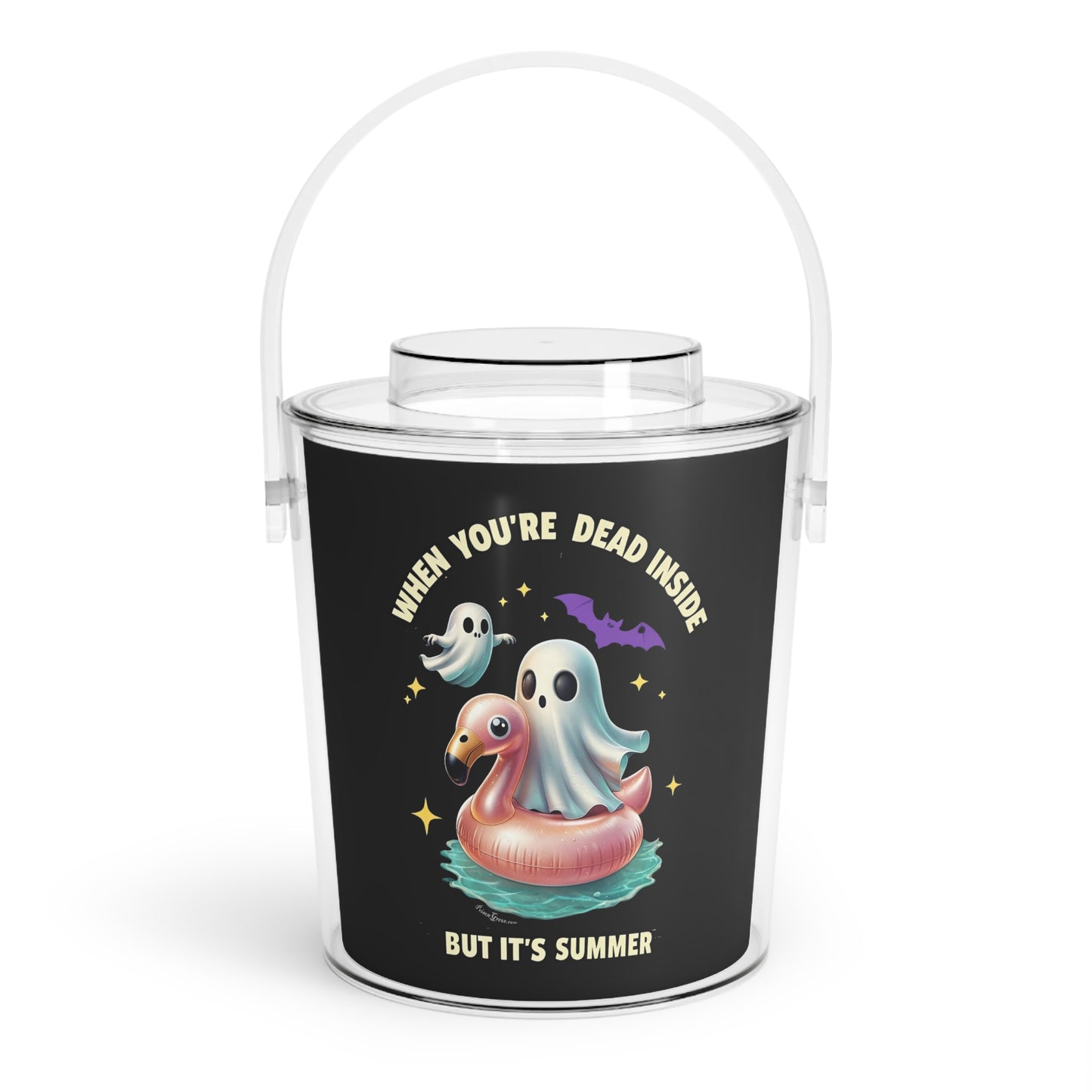Ghost Pool Ice Bucket with Tongs
