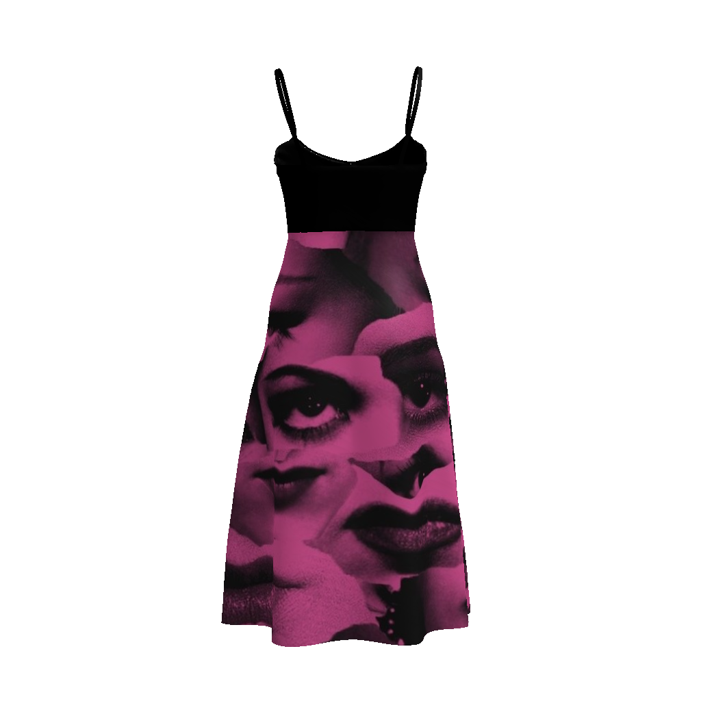 Faces of Me Split Midi Cami Dress