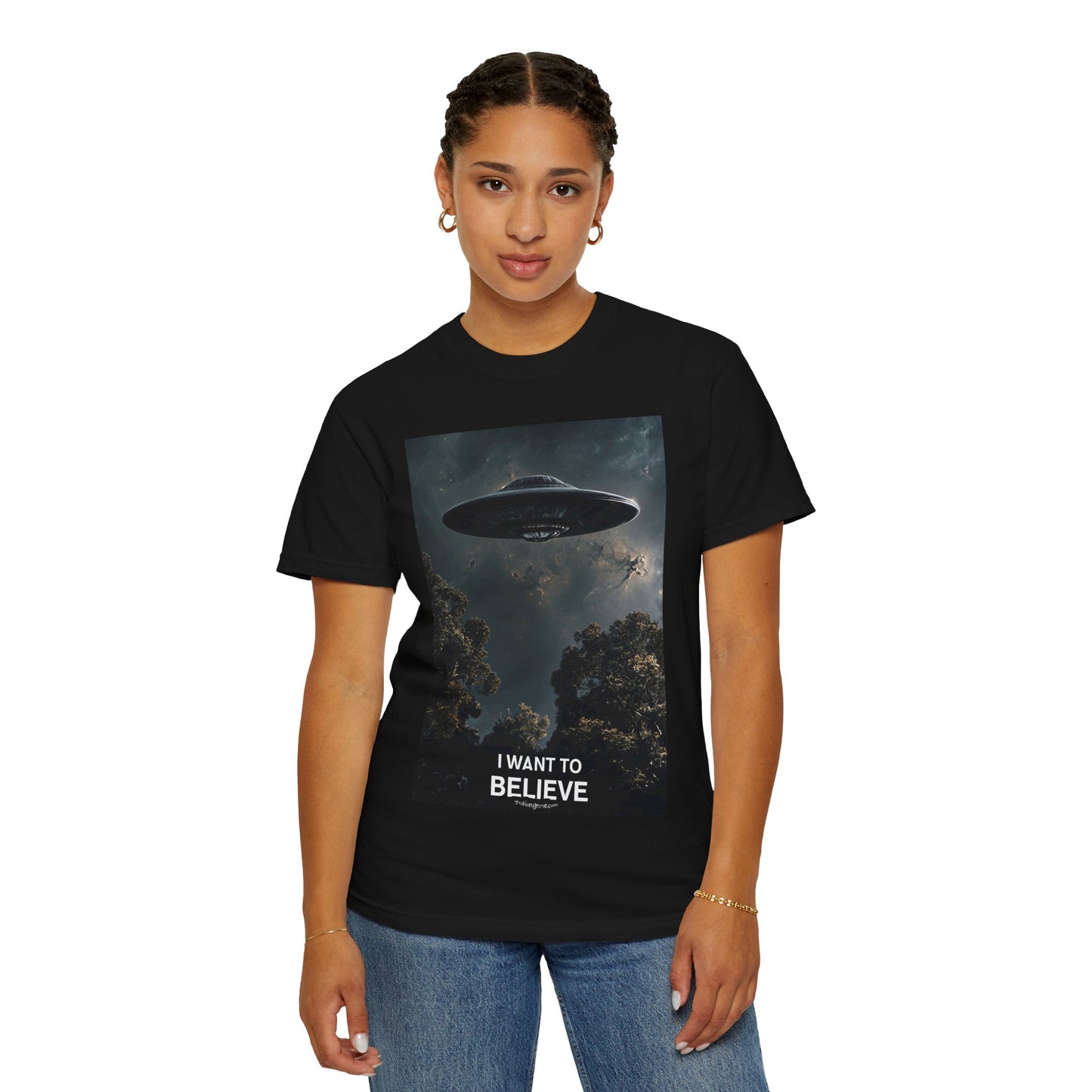 "I Want to Believe" Unisex UFO Graphic T-Shirt