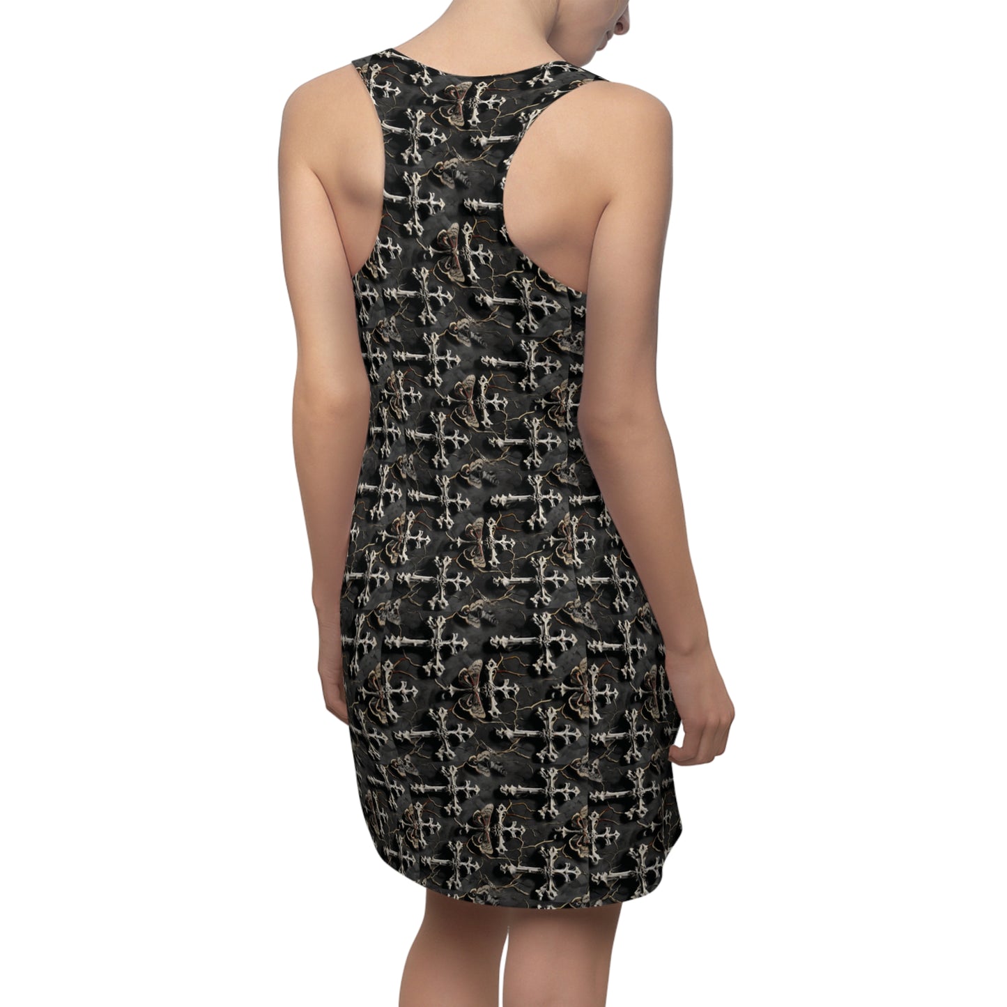 Dark Grunge Cross Pattern Dress