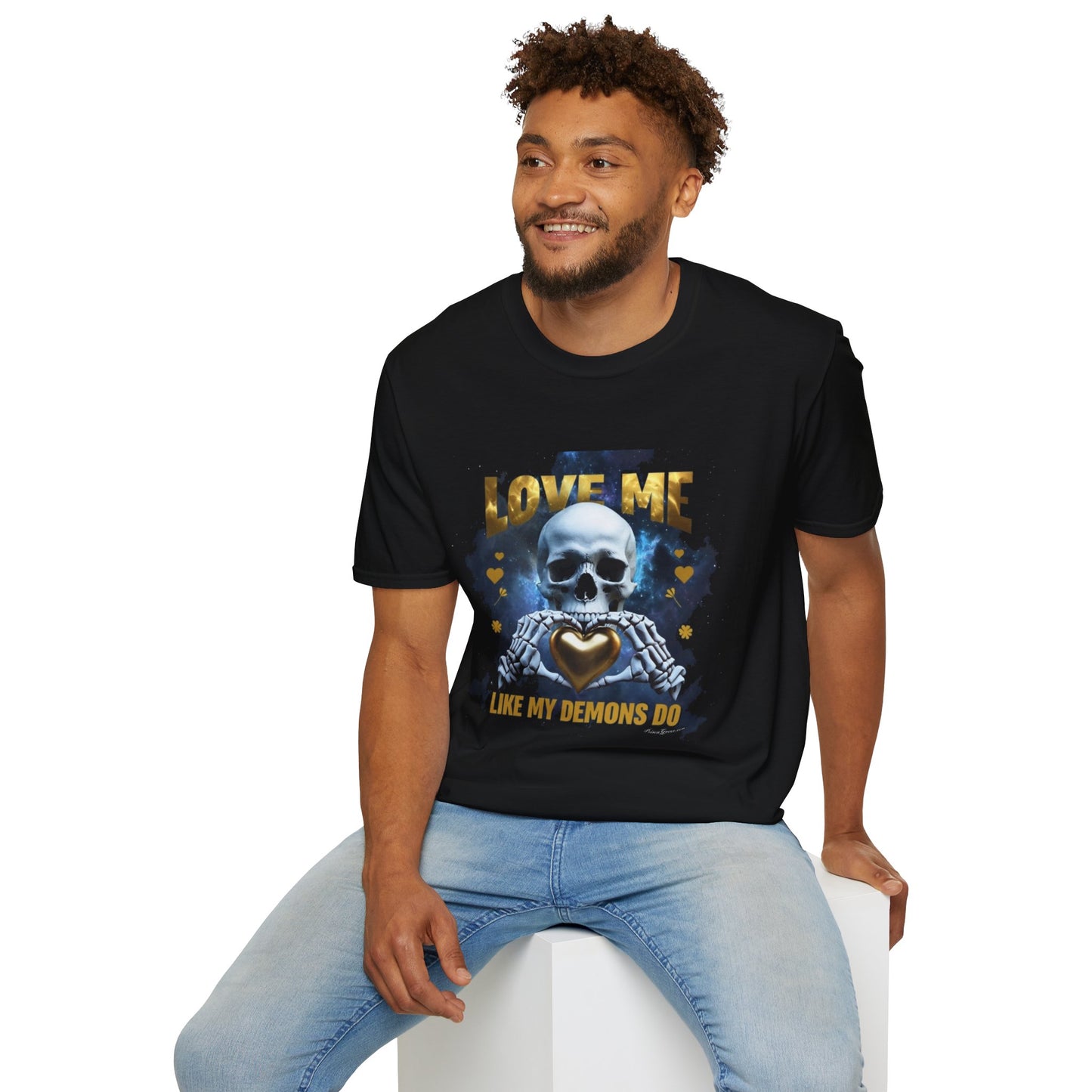 Skull 'Love Me Like My Demons Do' Graphic T-Shirt