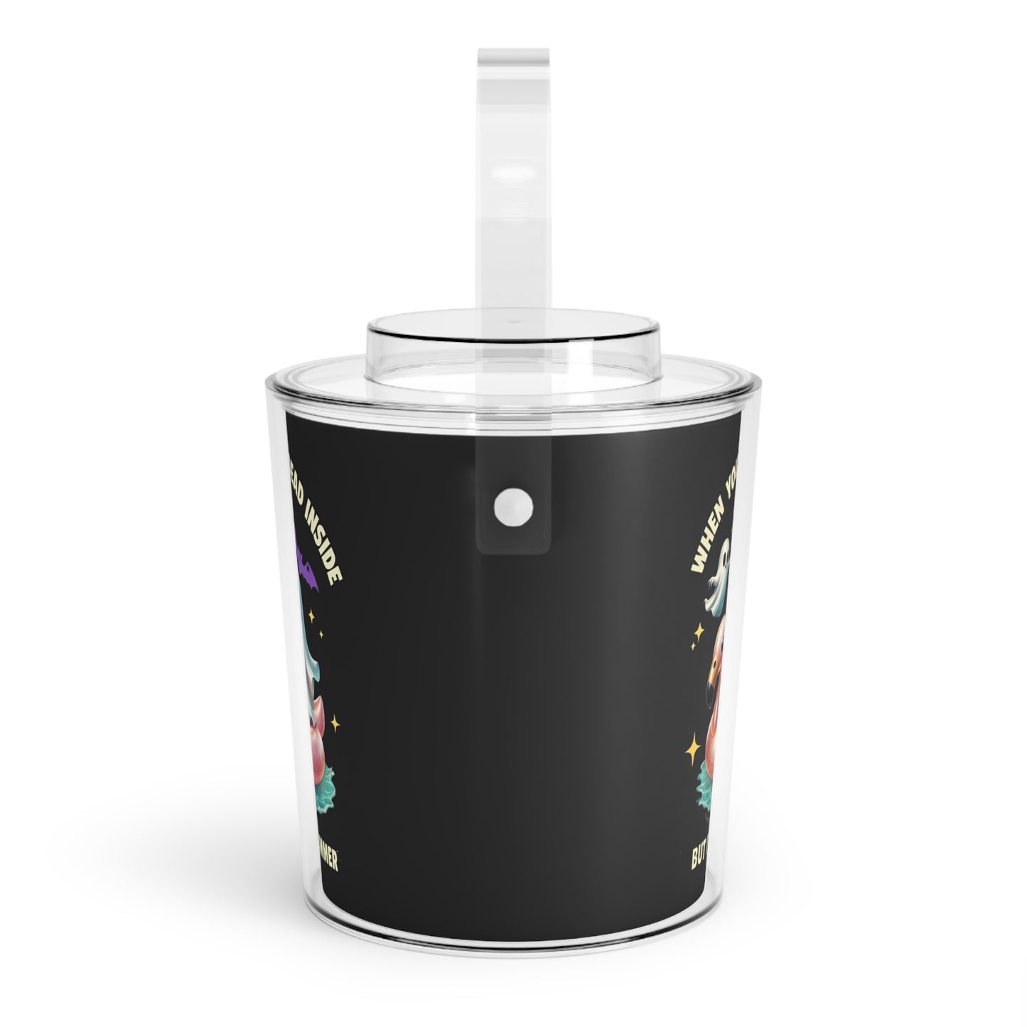 Ghost Pool Ice Bucket with Tongs