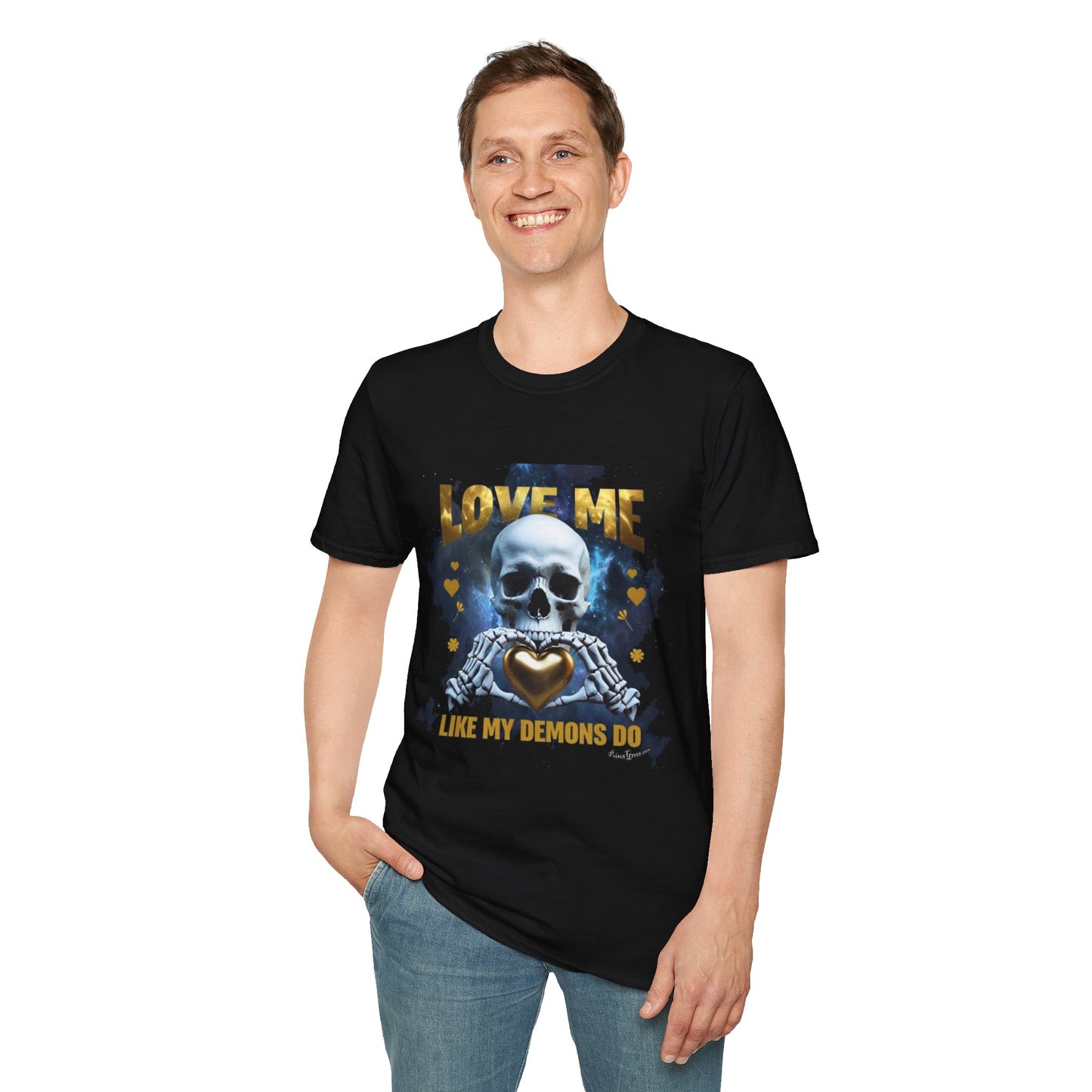 Skull 'Love Me Like My Demons Do' Graphic T-Shirt