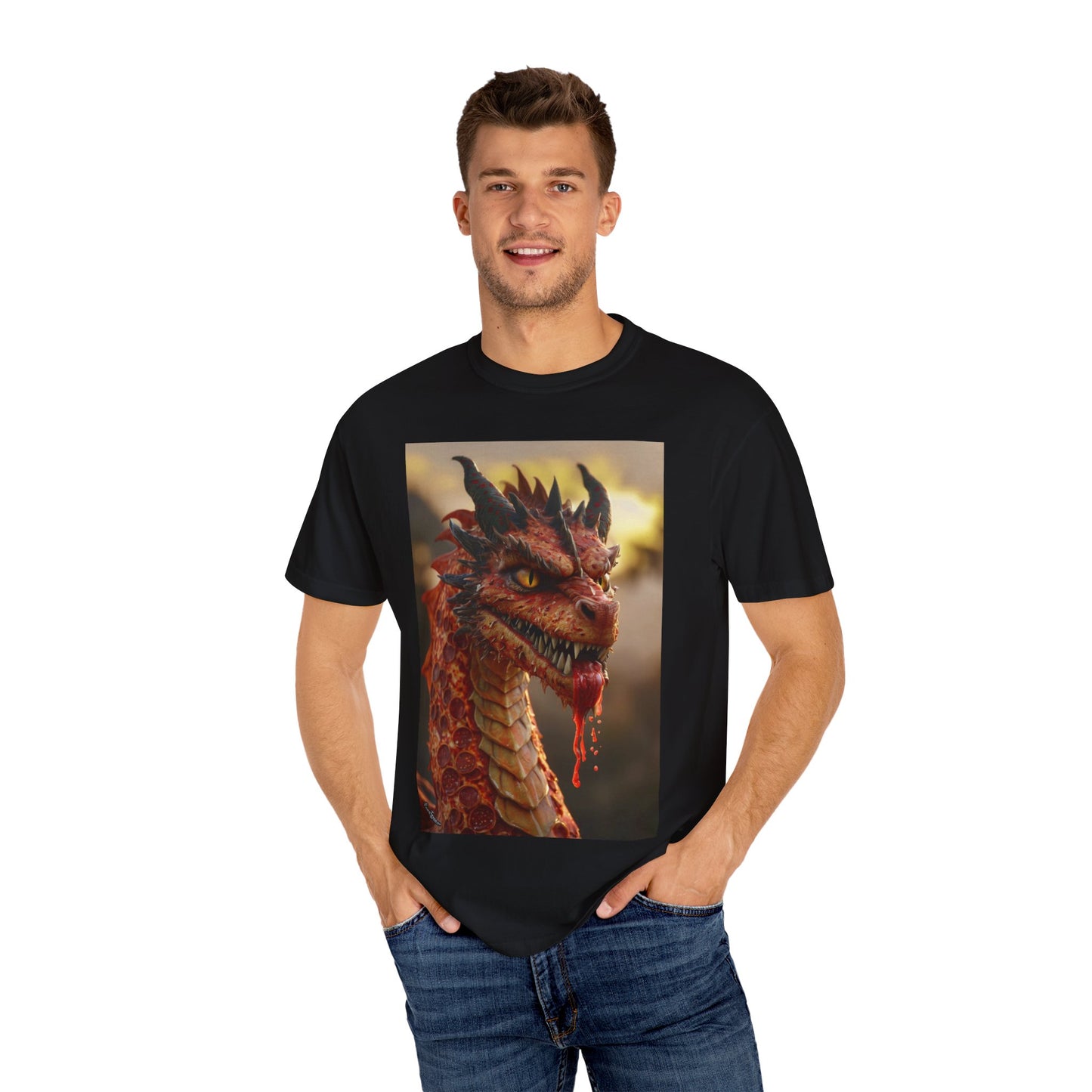 Pizza Dragon Graphic Unisex T-Shirt,
