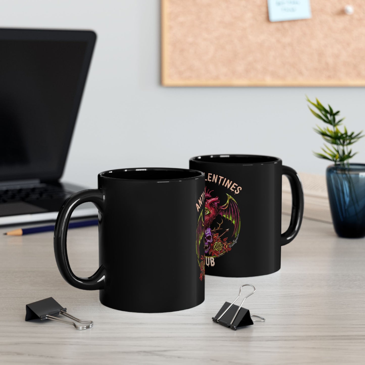 Anti-Valentines Club Black Mug