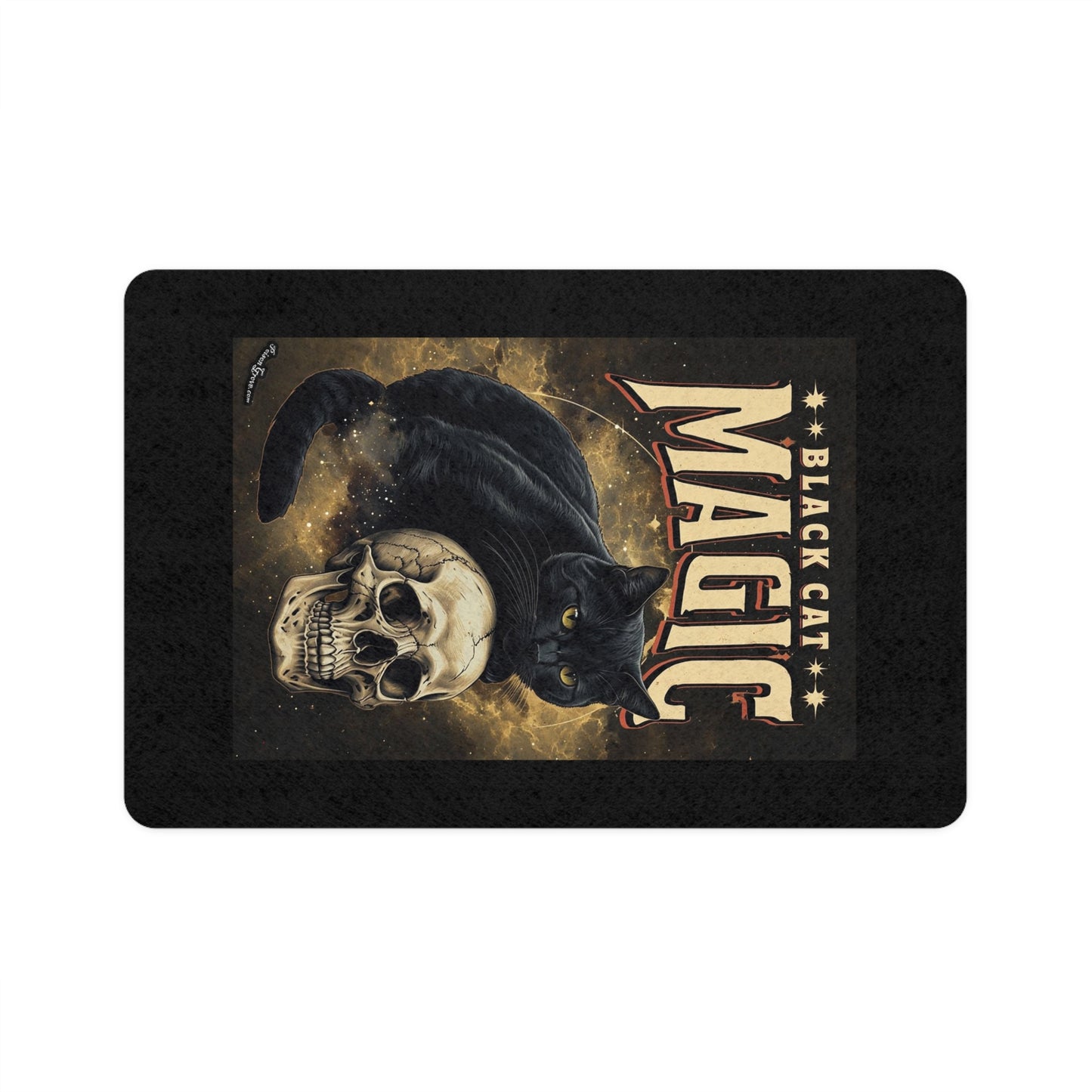 Black Cat Magic Pet Food Mat