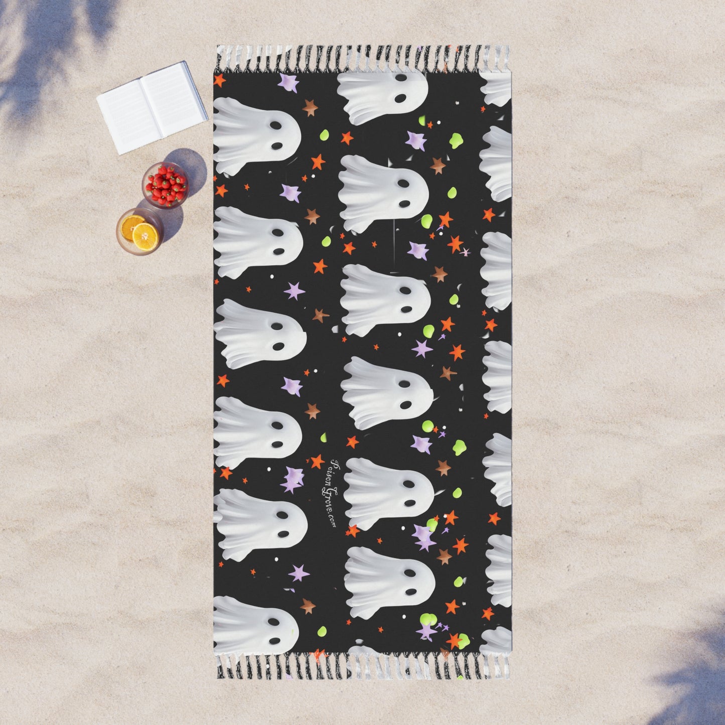 Ghosty Boho Beach Towel  Large