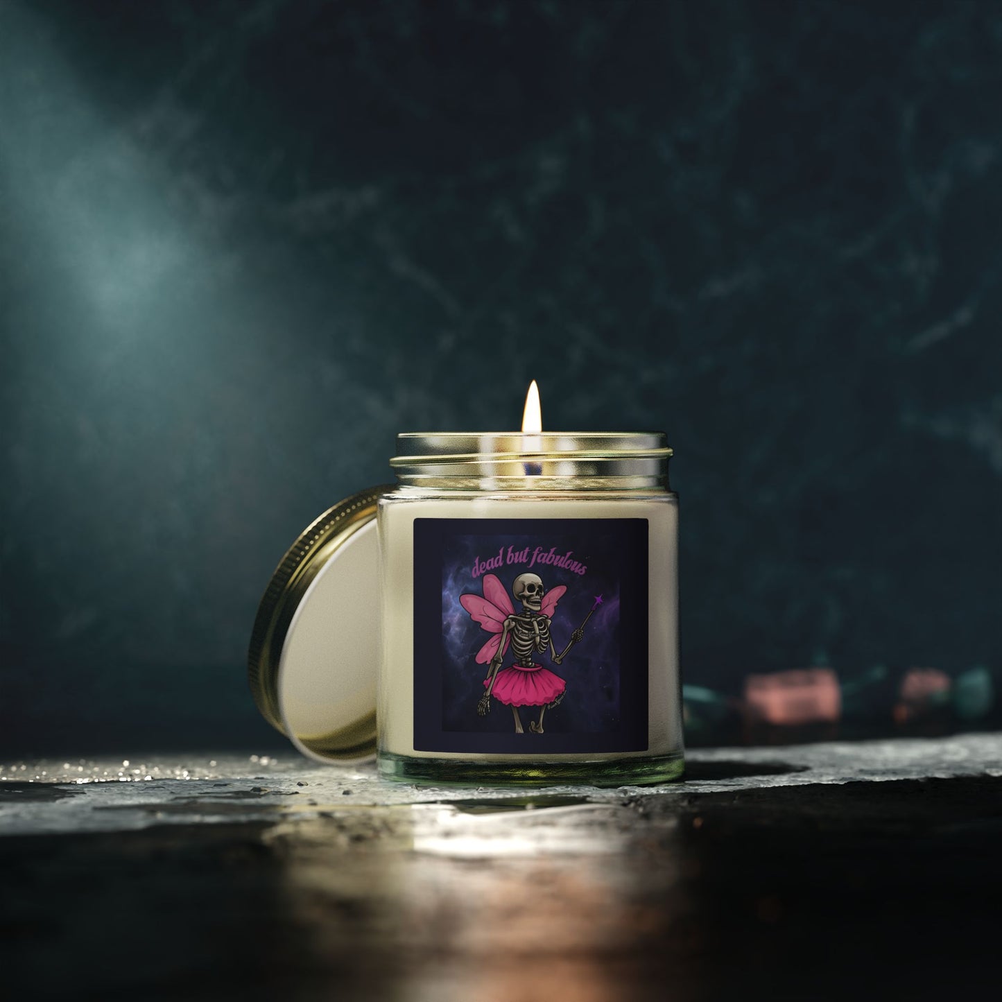 'Dead But Fabulous' Skeleton Fairy Scented Candle