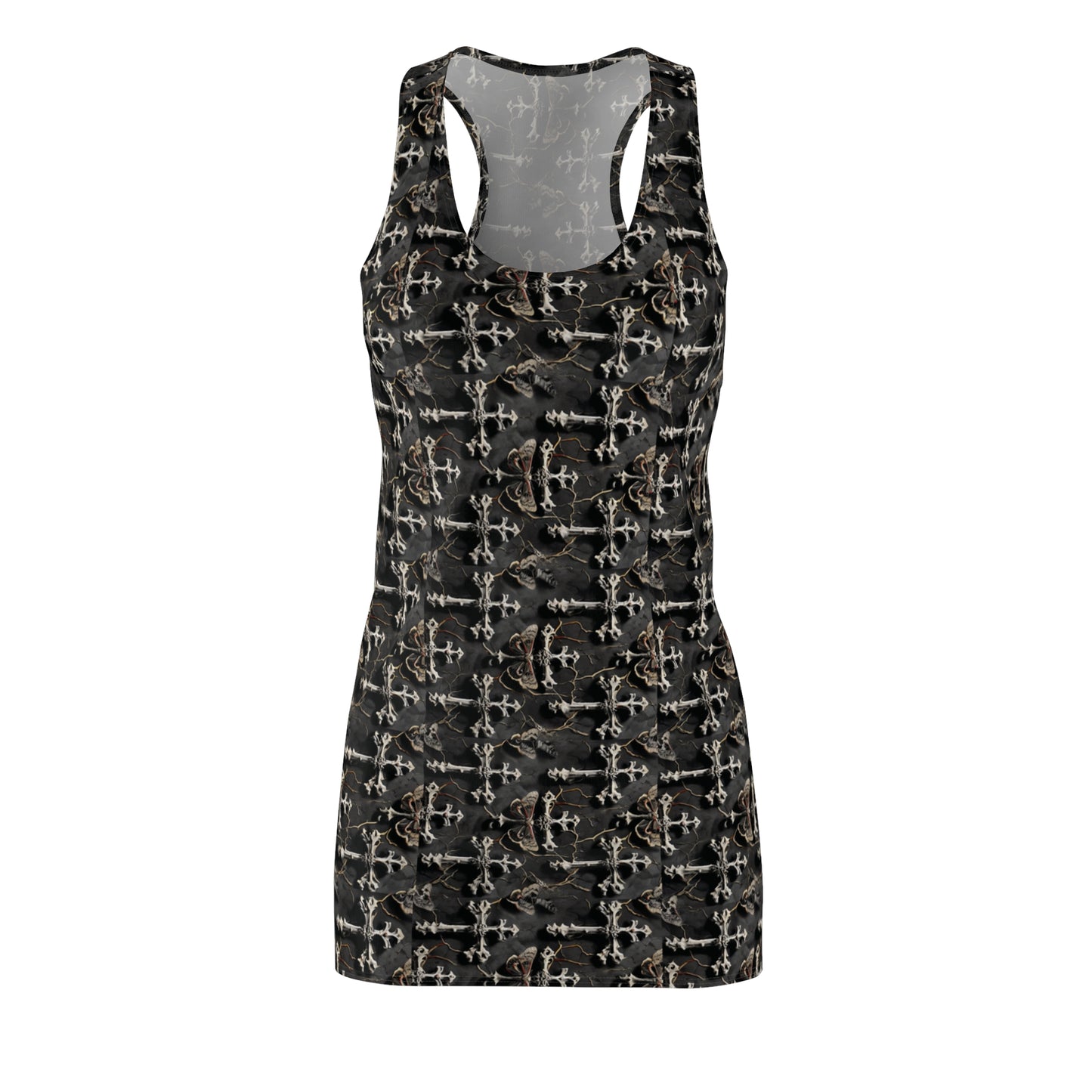 Dark Grunge Cross Pattern Dress
