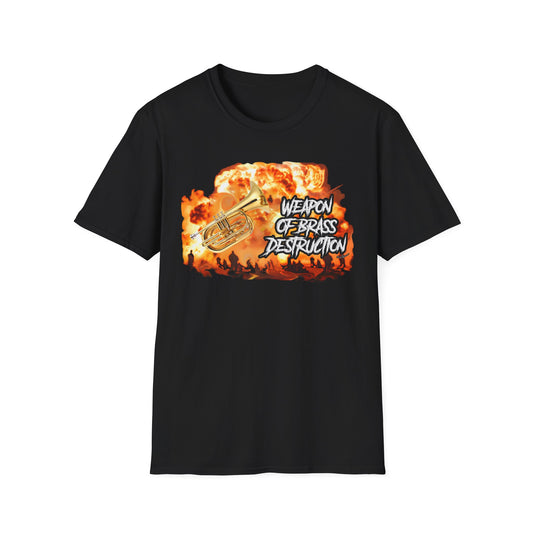 Baritone T-Shirt — "Weapon of Brass Destruction" Marching Band Tee (CVHS Brass)