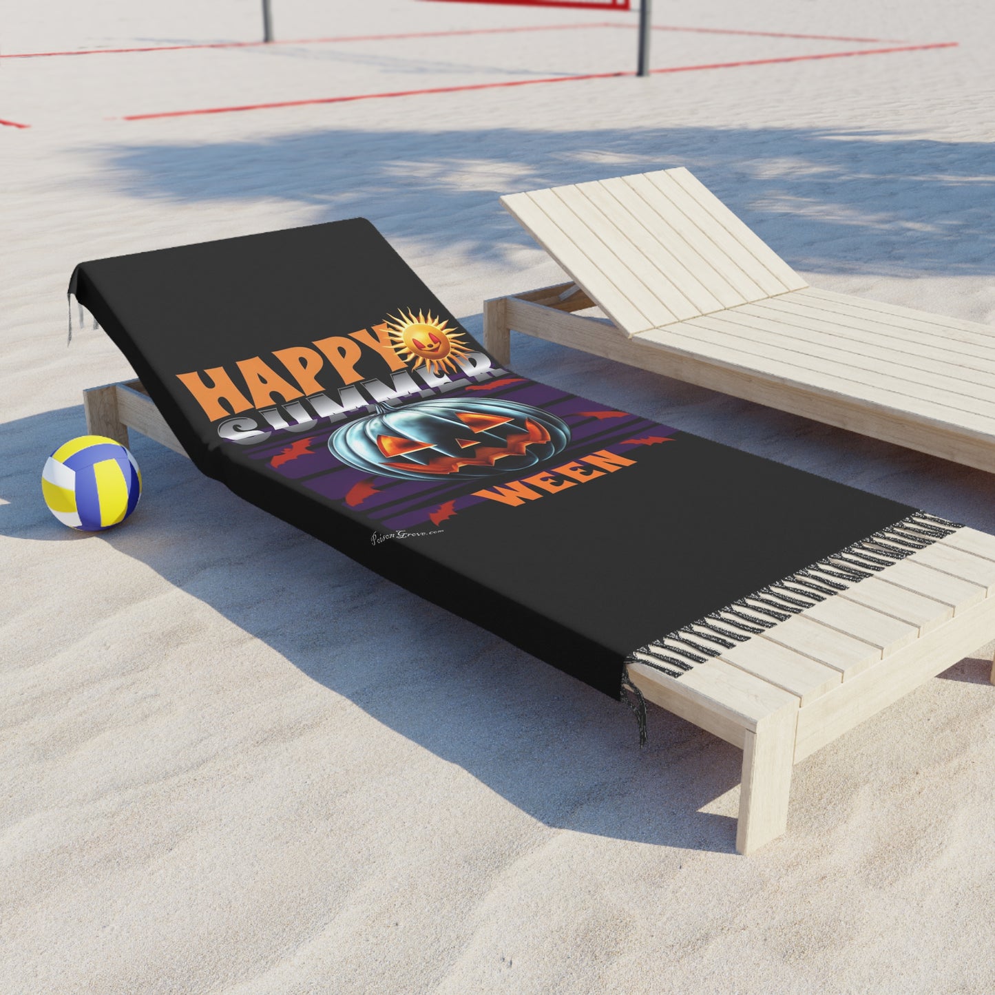 "Happy Summerween" Boho Beach Towel