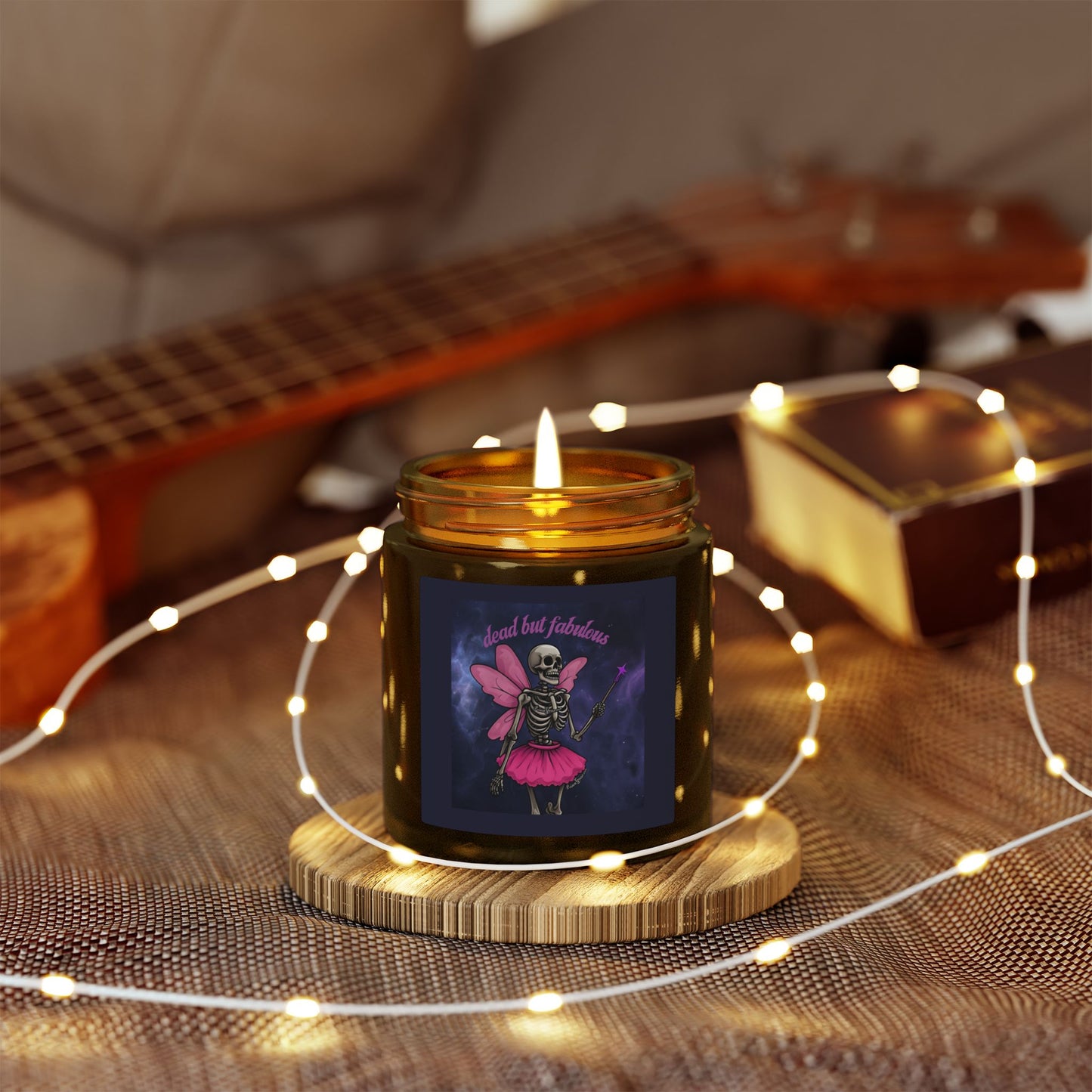 'Dead But Fabulous' Skeleton Fairy Scented Candle