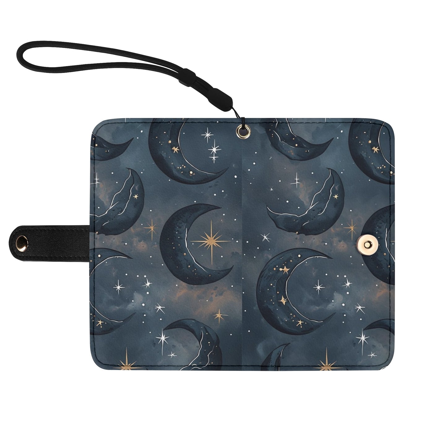 Dark Moon Phone Flip Case Leather