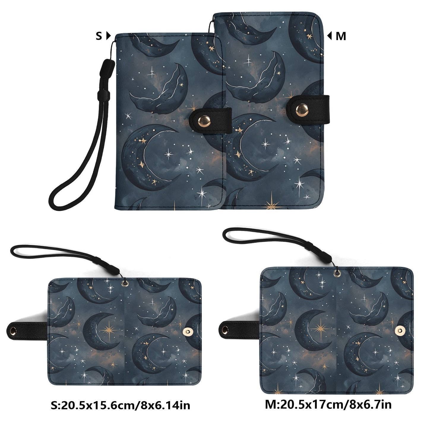Dark Moon Phone Flip Case Leather