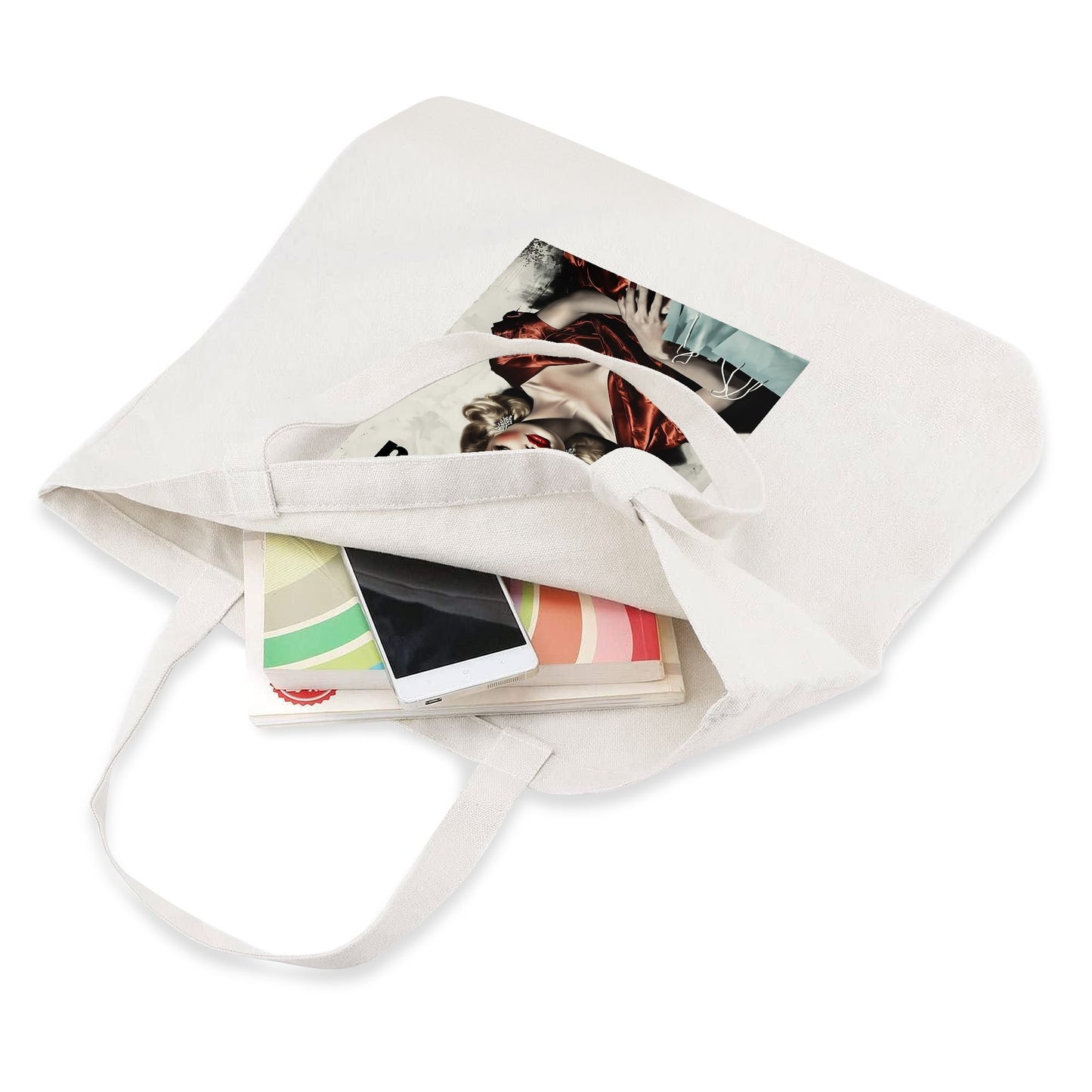 Work Hard Tote Bag (Single-sided Print)