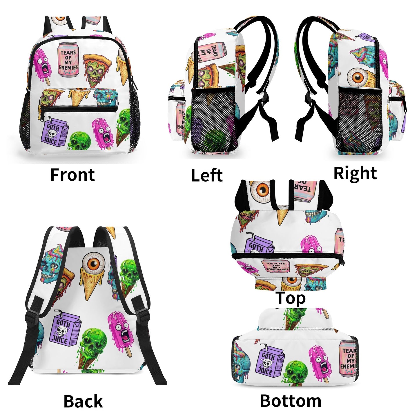 11 Inch Monsters All Over Backpack