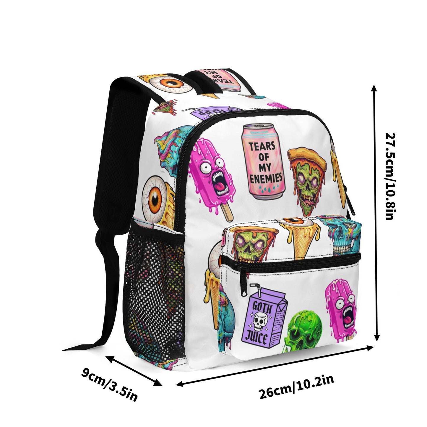 11 Inch Monsters All Over Backpack