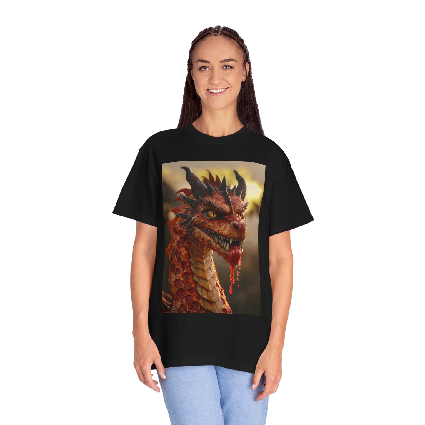 Pizza Dragon Graphic Unisex T-Shirt,