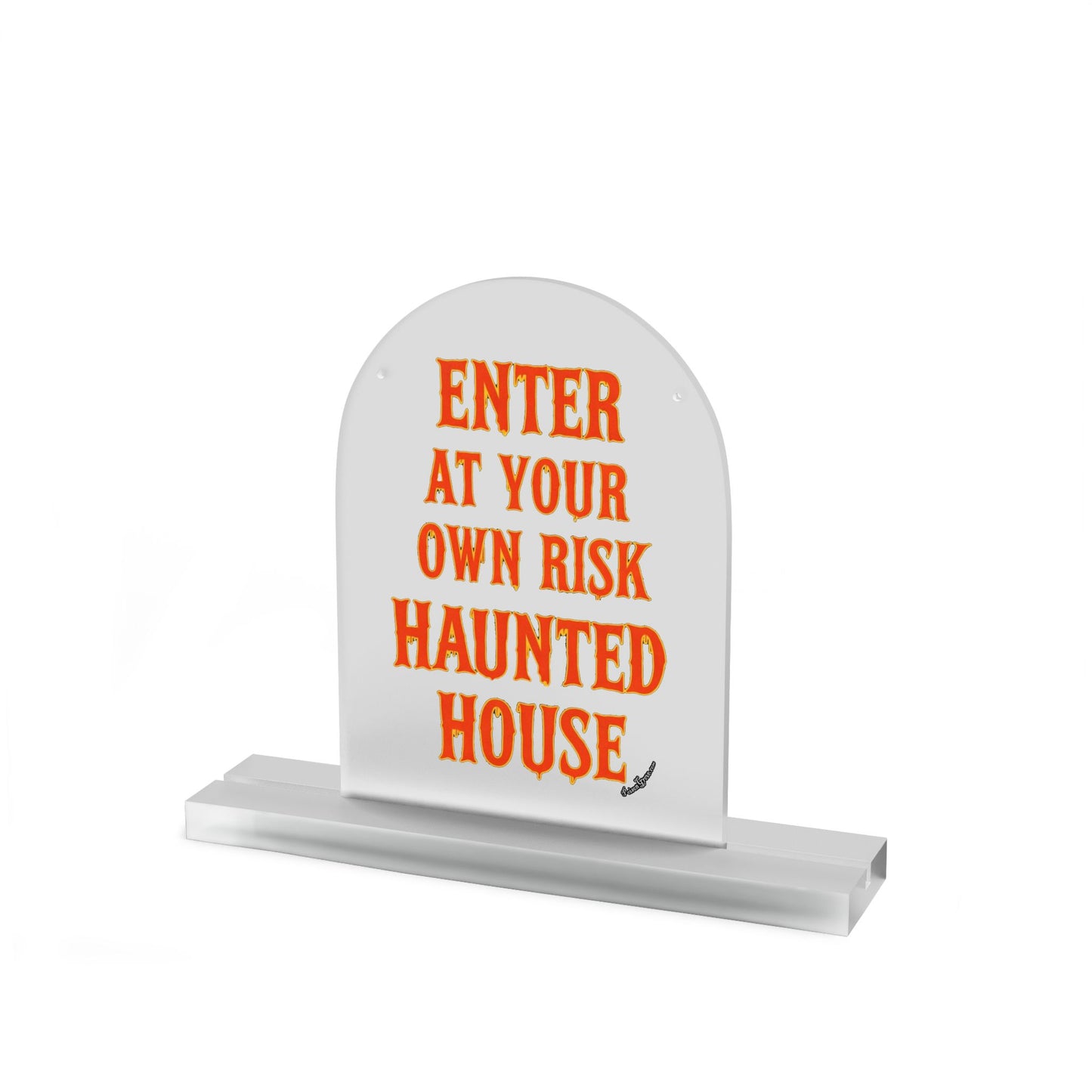 Haunted House Acrylic Table Sign