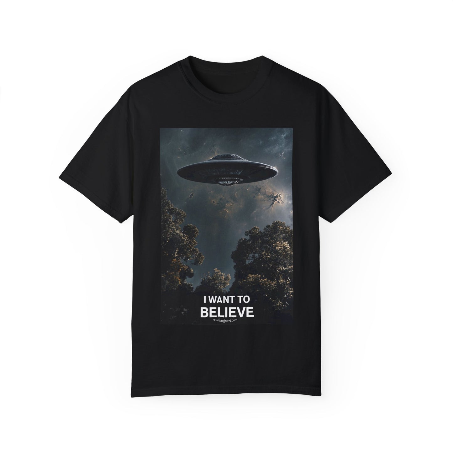 "I Want to Believe" Unisex UFO Graphic T-Shirt