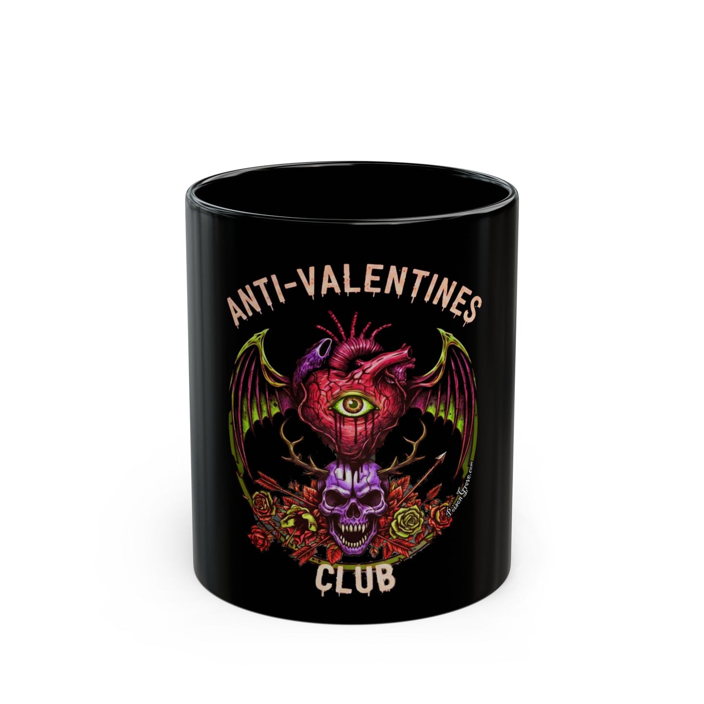 Anti-Valentines Club Black Mug