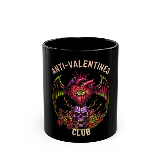 Anti-Valentines Club Black Mug
