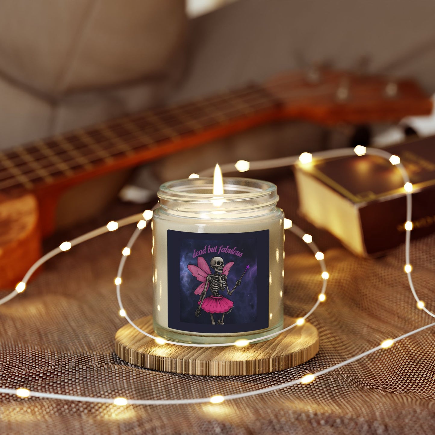 'Dead But Fabulous' Skeleton Fairy Scented Candle