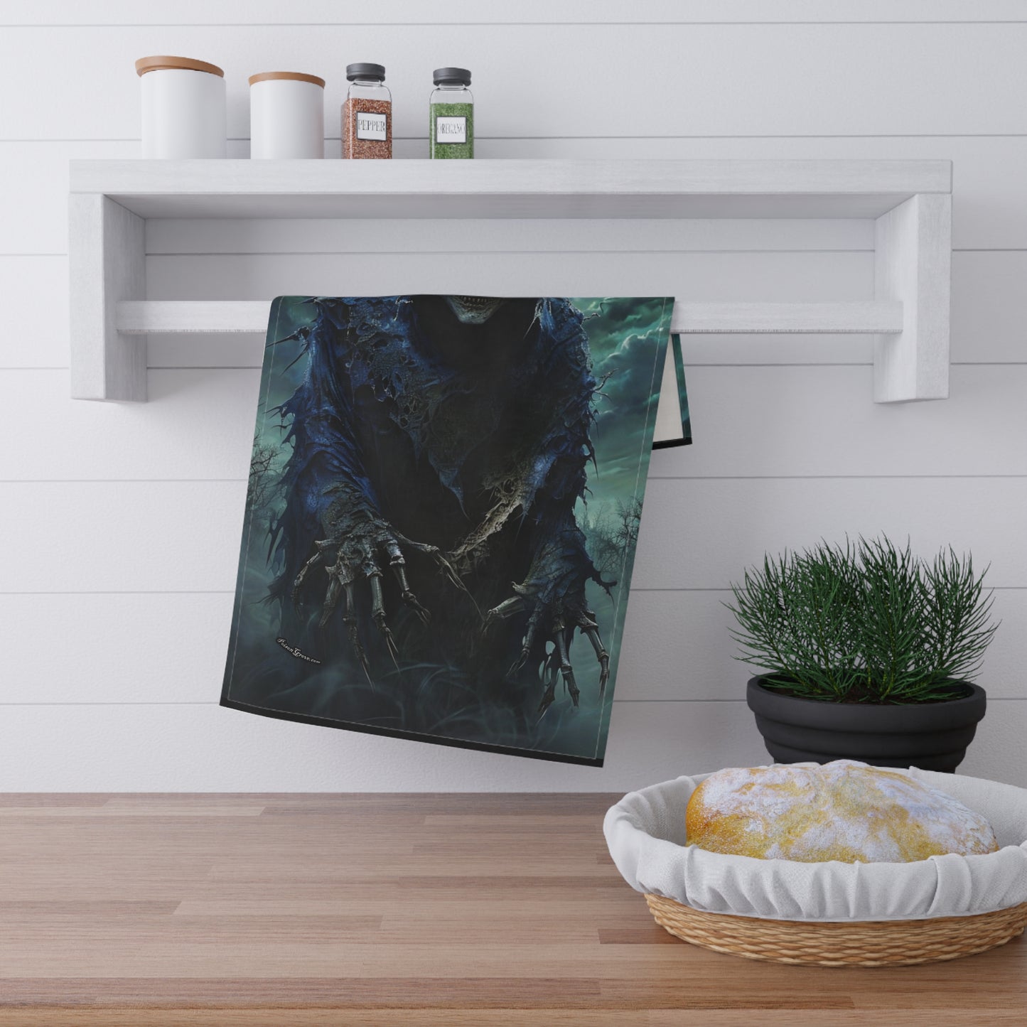 Gothic Grim Reaper Tea Towels