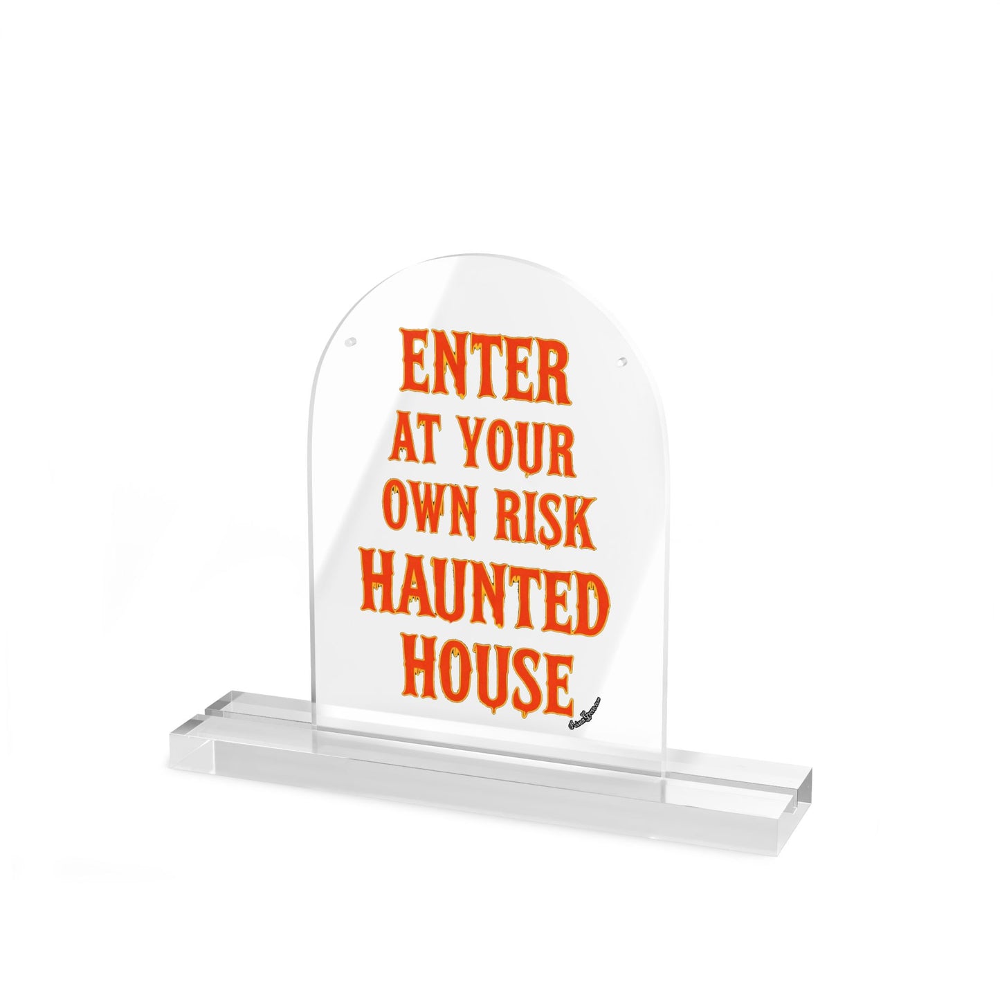 Haunted House Acrylic Table Sign