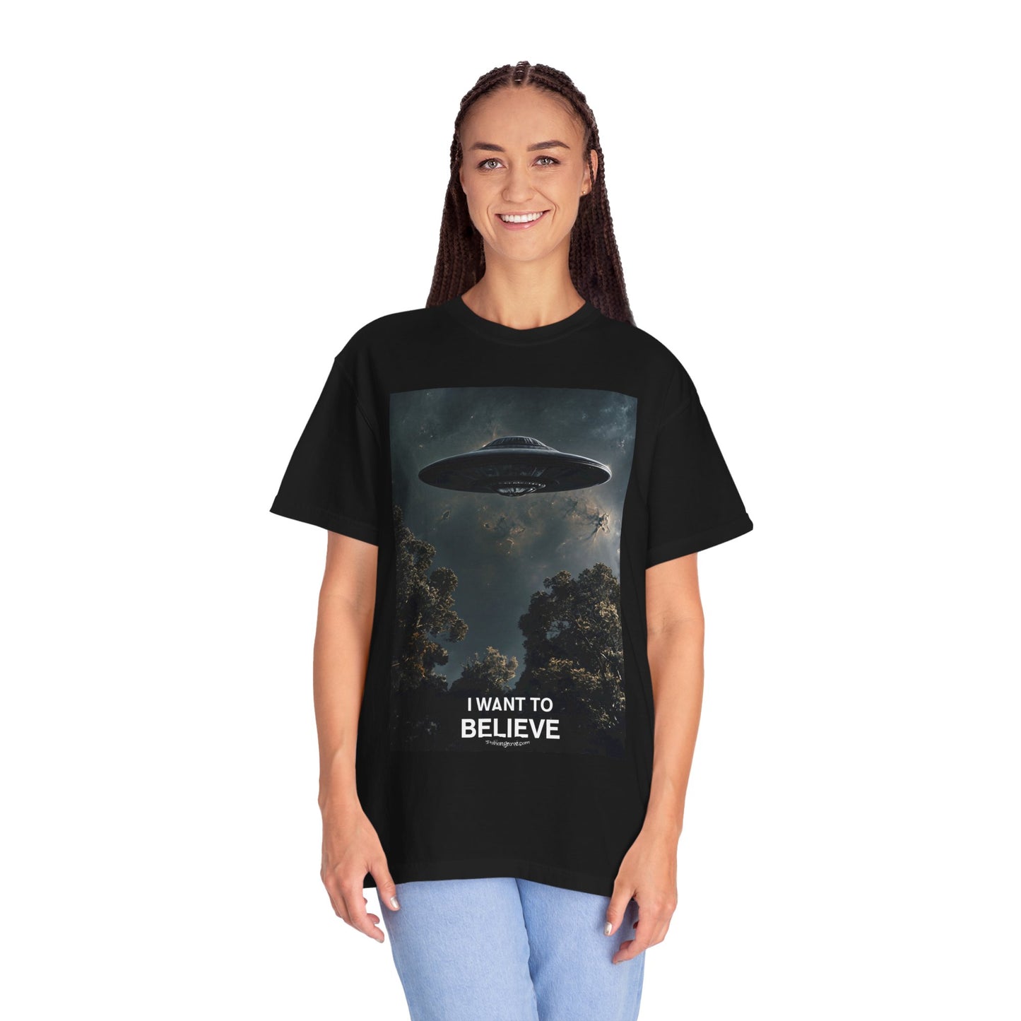 "I Want to Believe" Unisex UFO Graphic T-Shirt
