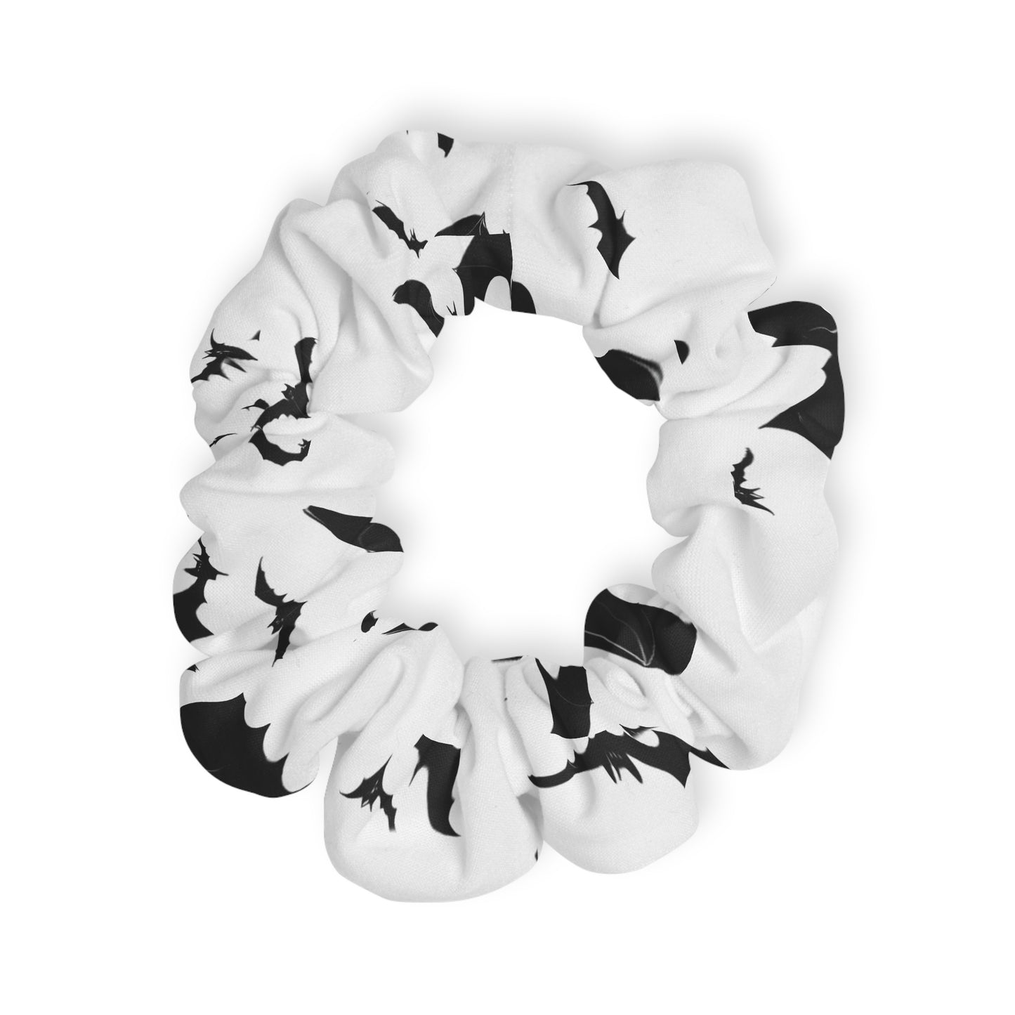Black & White Bats Scrunchie
