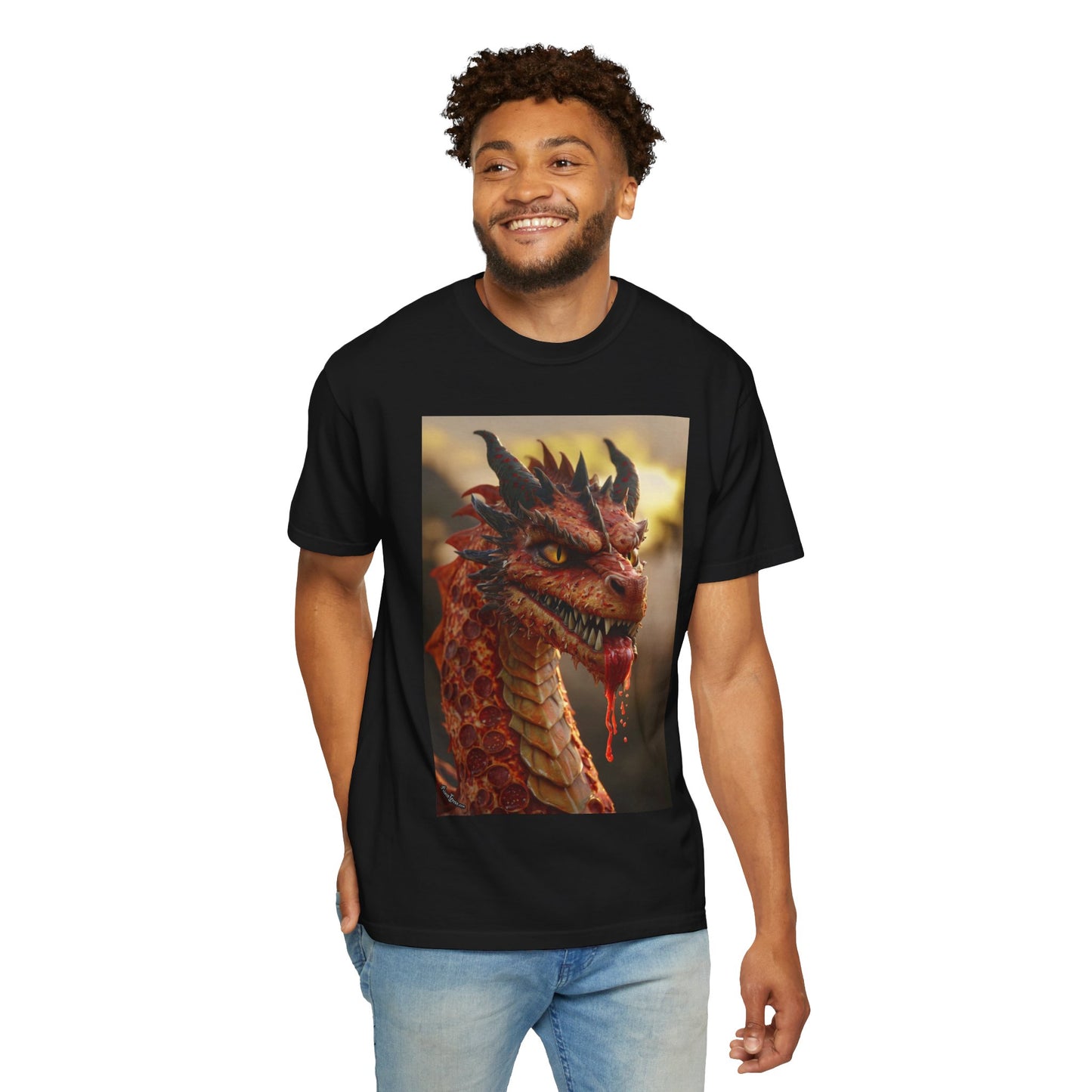 Pizza Dragon Graphic Unisex T-Shirt,