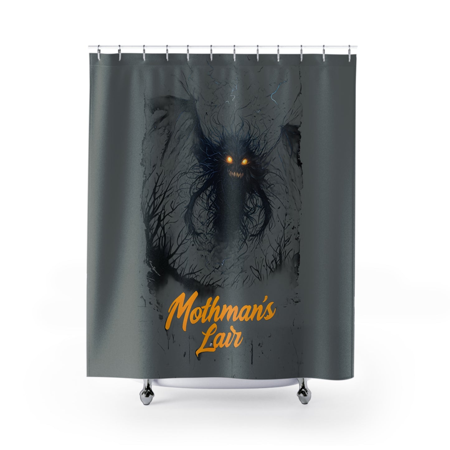 Mothman's Lair Shower Curtain - Bathroom Decor