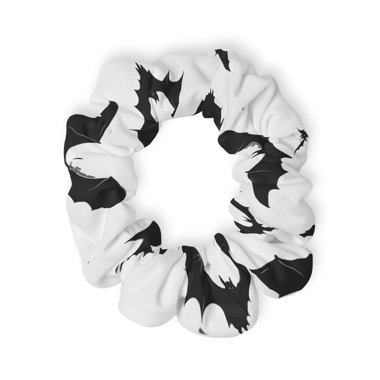 Black & White Bats Scrunchie