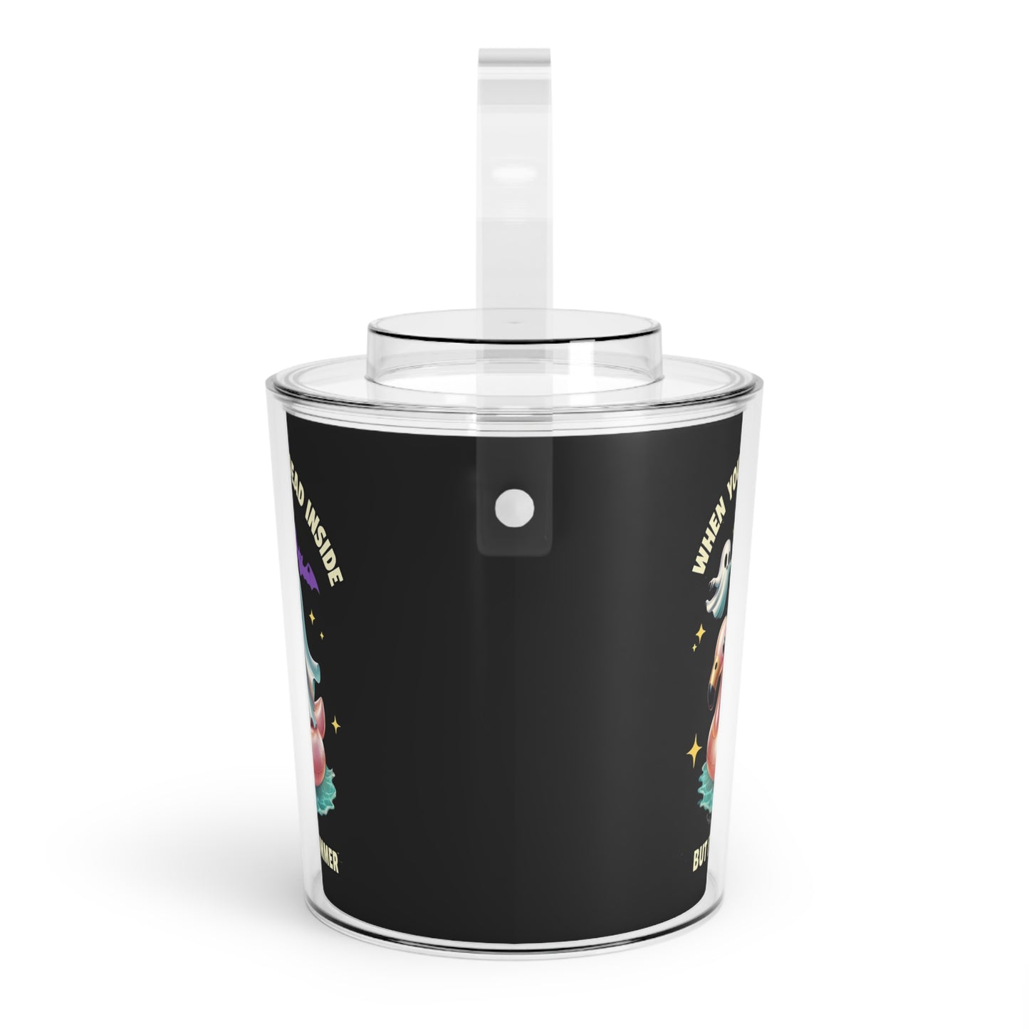 Ghost Pool Ice Bucket with Tongs
