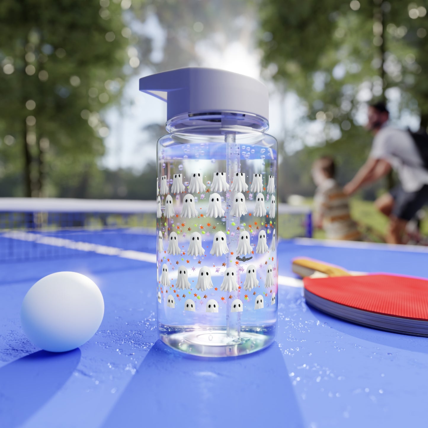 Ghosty Pattern Tritan Water Bottle