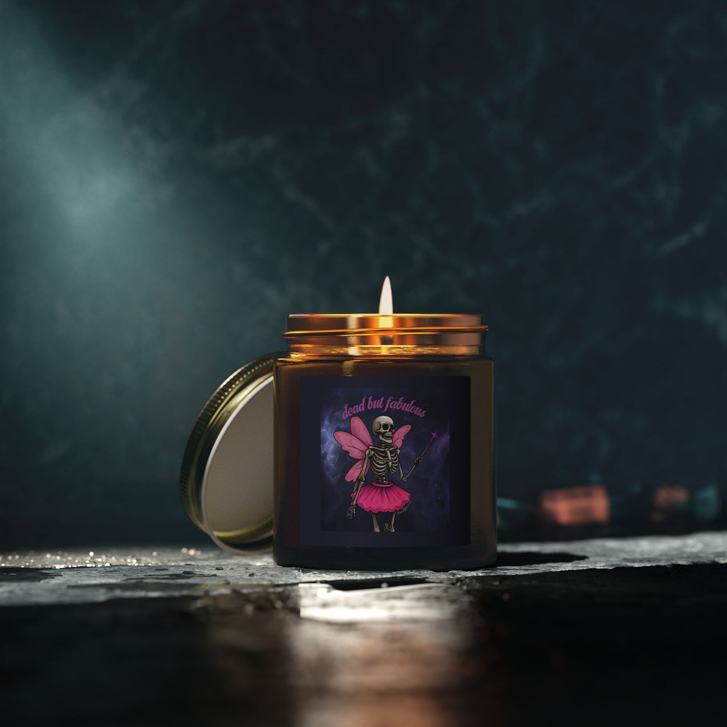 'Dead But Fabulous' Skeleton Fairy Scented Candle