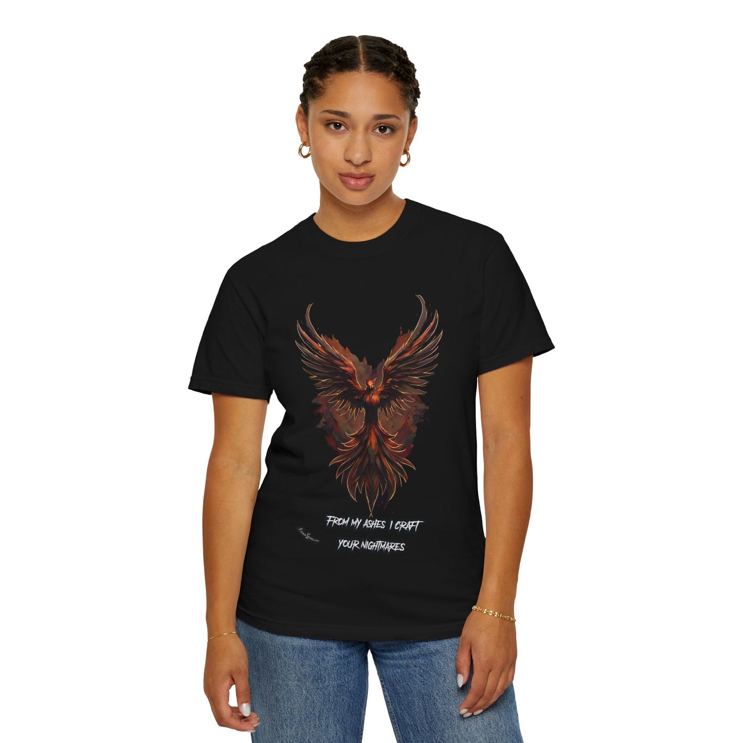 Unisex Phoenix T-Shirt - 'From My Ashes I Craft Your Nightmares' Design