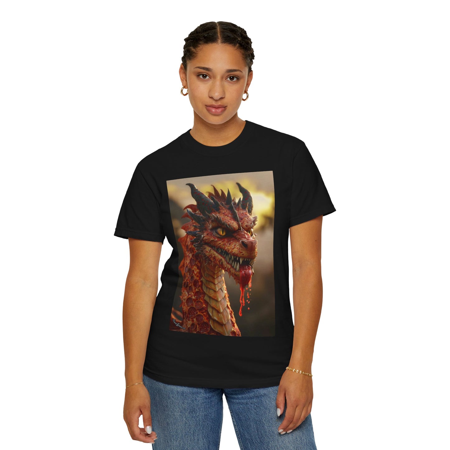 Pizza Dragon Graphic Unisex T-Shirt,