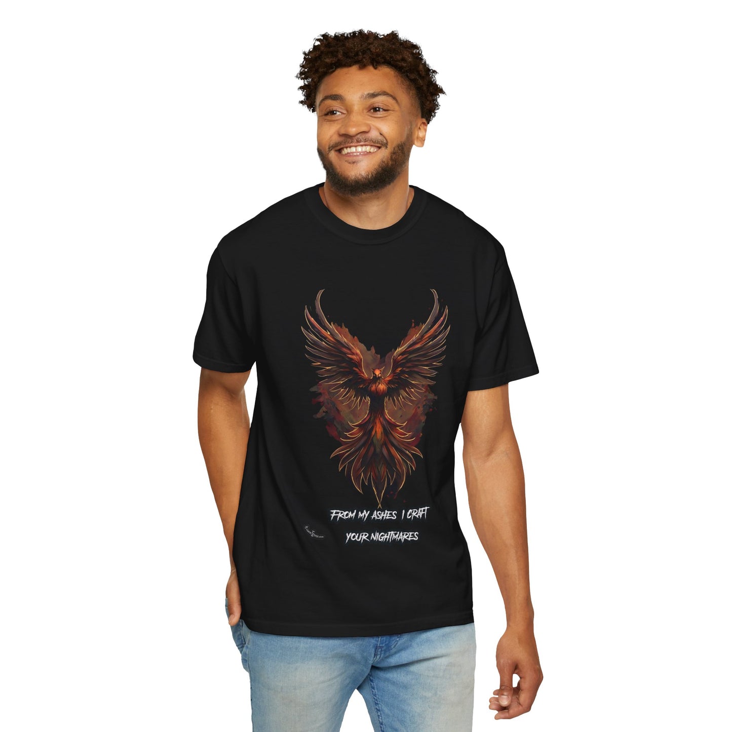 Unisex Phoenix T-Shirt - 'From My Ashes I Craft Your Nightmares' Design