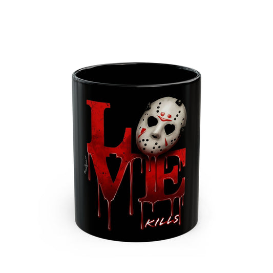 Horror 'Love Kills' Black Mug