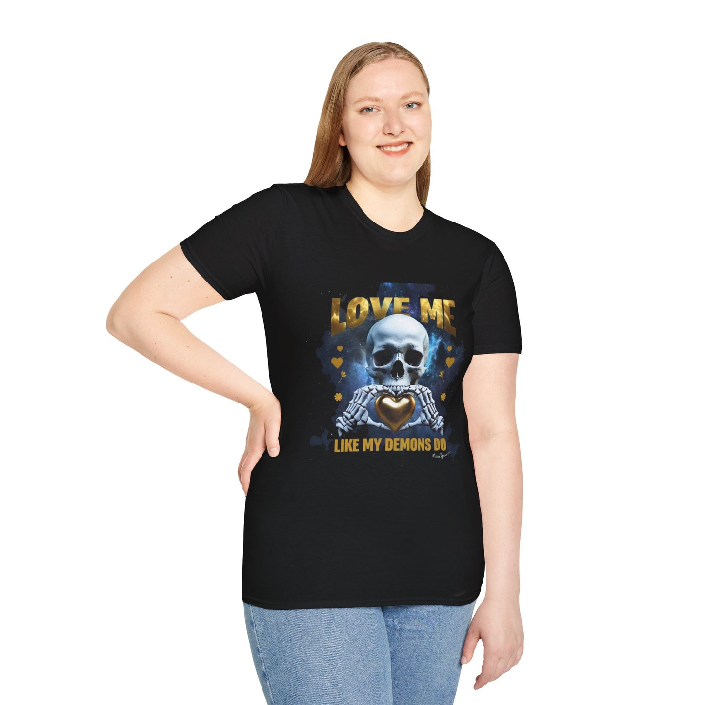 Skull 'Love Me Like My Demons Do' Graphic T-Shirt