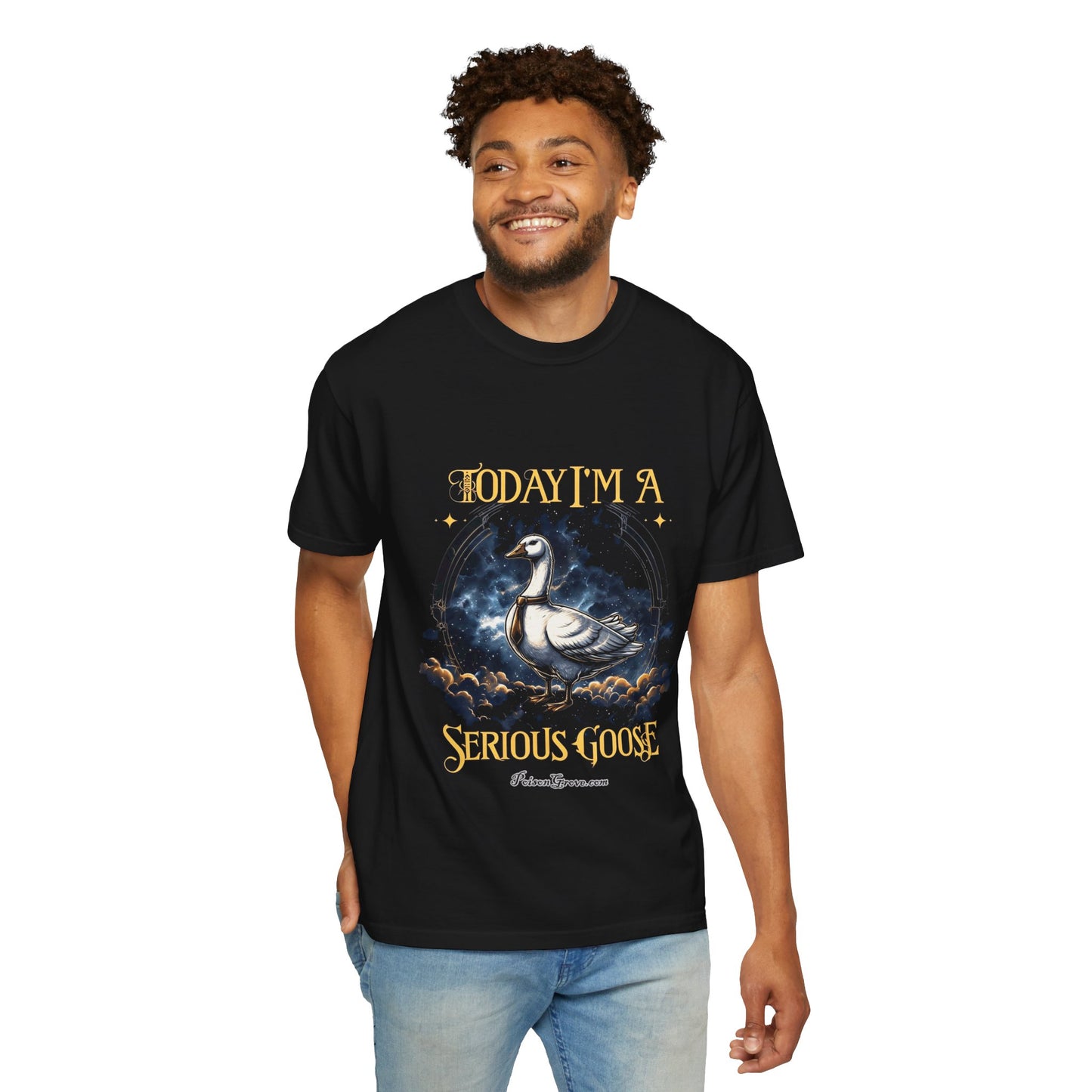 Serious Goose Unisex Garment-Dyed T-shirt