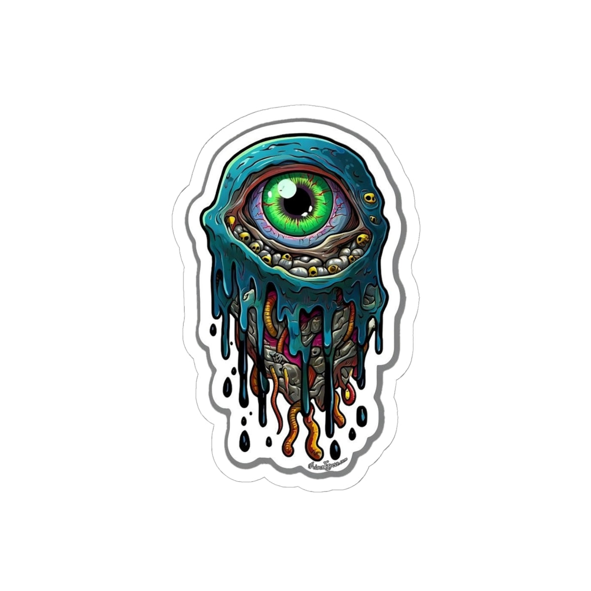 Dripping Eye Kiss-Cut Sticker