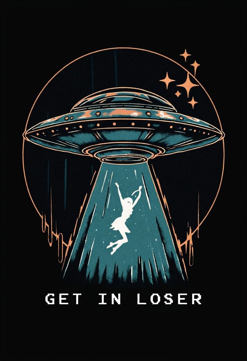 Get In Loser UFO Graphic Unisex T-Shirt